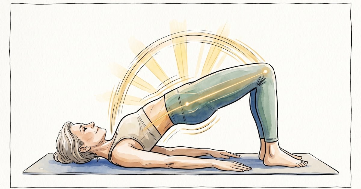 Plancha con rodillas apoyadas y puente: dos aliados para sostener el abdomen después de los cincuenta