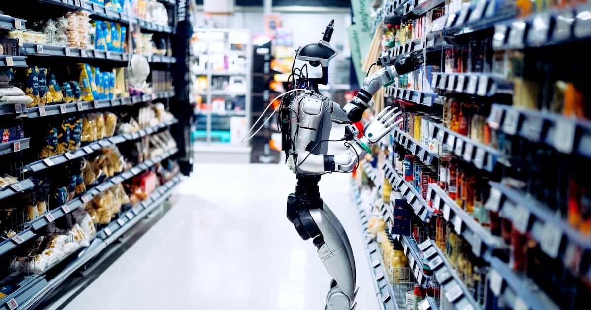 Humanoide de pasillo: cómo Dinamarca prueba robots repositores para hacer la tarea más tediosa del super