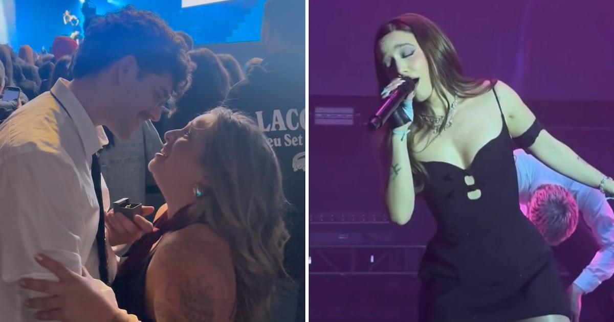 Un sí en medio del vértigo: la propuesta de casamiento que se coló en el show de Ángela Torres
