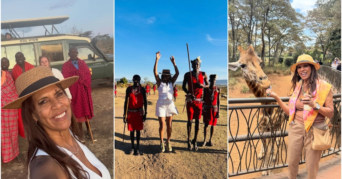 Anamá Ferreira se fue a buscar leones y volvió con un shuka rojo: crónica de un safari con selfie